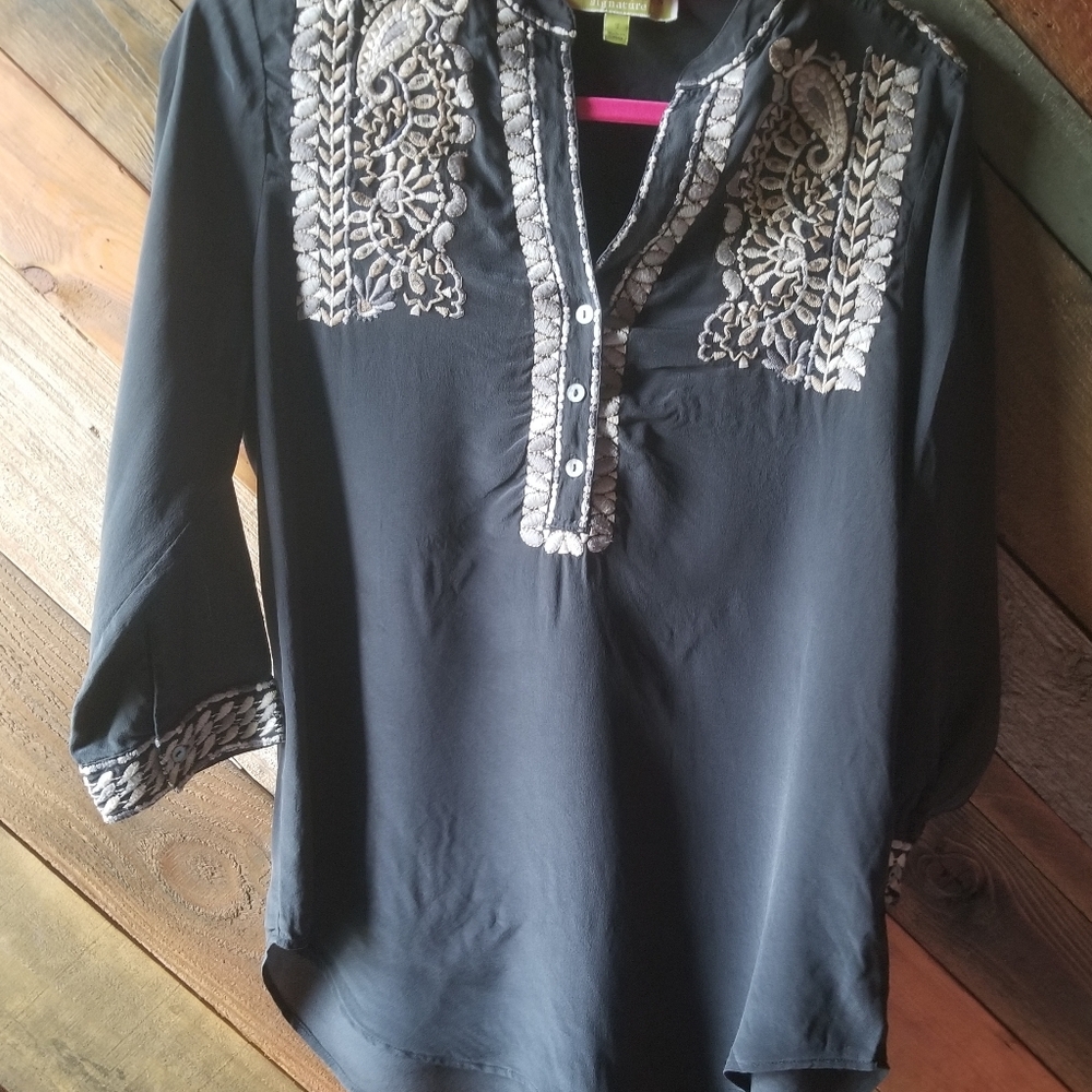 Sigrid Olsen silk poet blouse